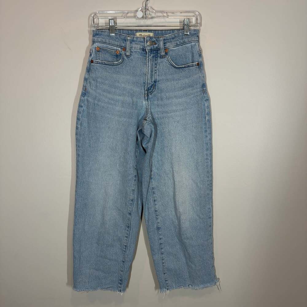 Madewell The Curvy Perfect Vintage Wide-Leg Crop Jean Light Wash Denim Size 26
